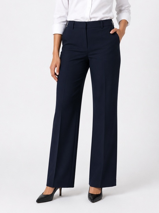 Tommy Hilfiger Pants - Tommy Hilfiger Women’s 10 Navy Wide Leg Dress Pants Office Career Business Wear